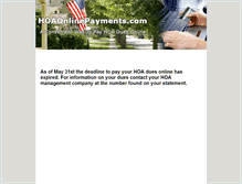 Tablet Screenshot of hoaonlinepayments.com